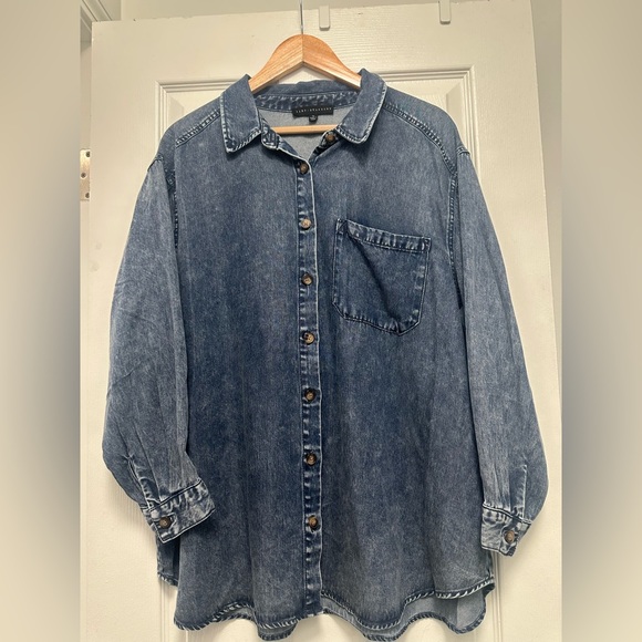 Jane and Delancey Tops - Jane and Delancey Blue Button Down Shirt